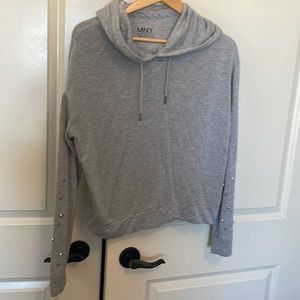 Marc New York cropped light hoodie with bead detail. Size L.